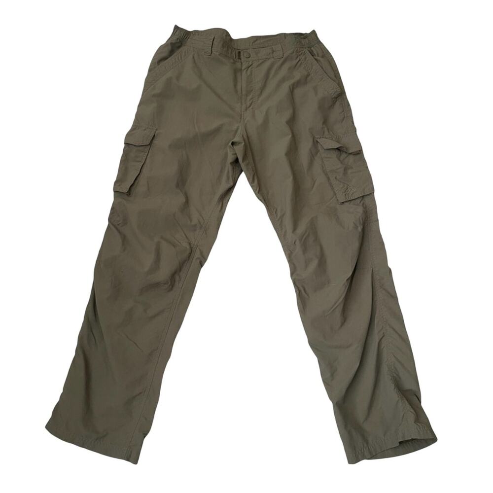 L.L. Bean Cargo Pants Men Large Tall Utility Outdoor Hiking Lined Army Green